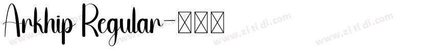 Arkhip Regular字体转换